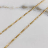 Cadena Figaro 1.25gr / 50cm / 1.5mm Oro Amarillo +1$