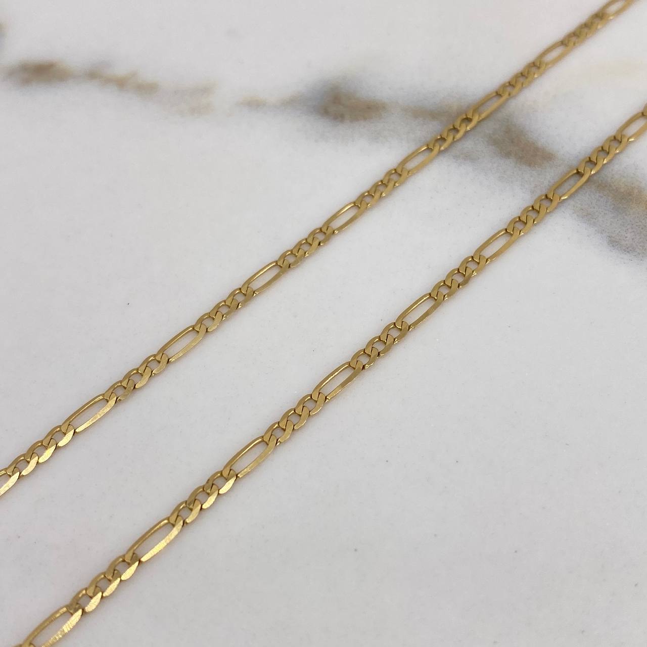 Cadena Figaro  3.2gr / 60cm / 3mm Oro Amarillo +0$