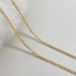 Cadena Escalera Plana  3.55gr / 45cm / 2.05mm Diamantado  Tres Oros +3$