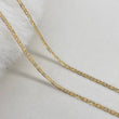 Cadena Escalera Plana  1.85gr / 45cm / 1.55mm Diamantado  Tres Oros +3$