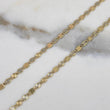 Cadena Flor Espejo  3.5gr / 60cm / 2.3mm Diamantada Tres Oros +3$