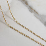 Cadena Espiga 1.1gr / 45cm / 1.25mm Oro Amarillo +3$