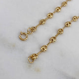 Pulso Bebé GC 1.75gr / 16cm / Placa Ovalo Bordeado  Oro Amarillo