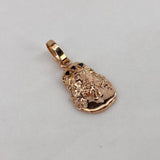 Dije Rostro de Cristo 1.15gr / 2cm / Circones Negros Oro Rosa$