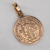 Dije San Benito  1.45gr / 2cm / Liso  Oro Rosa$