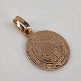 Dije San Benito  1.45gr / 2cm / Liso  Oro Rosa$