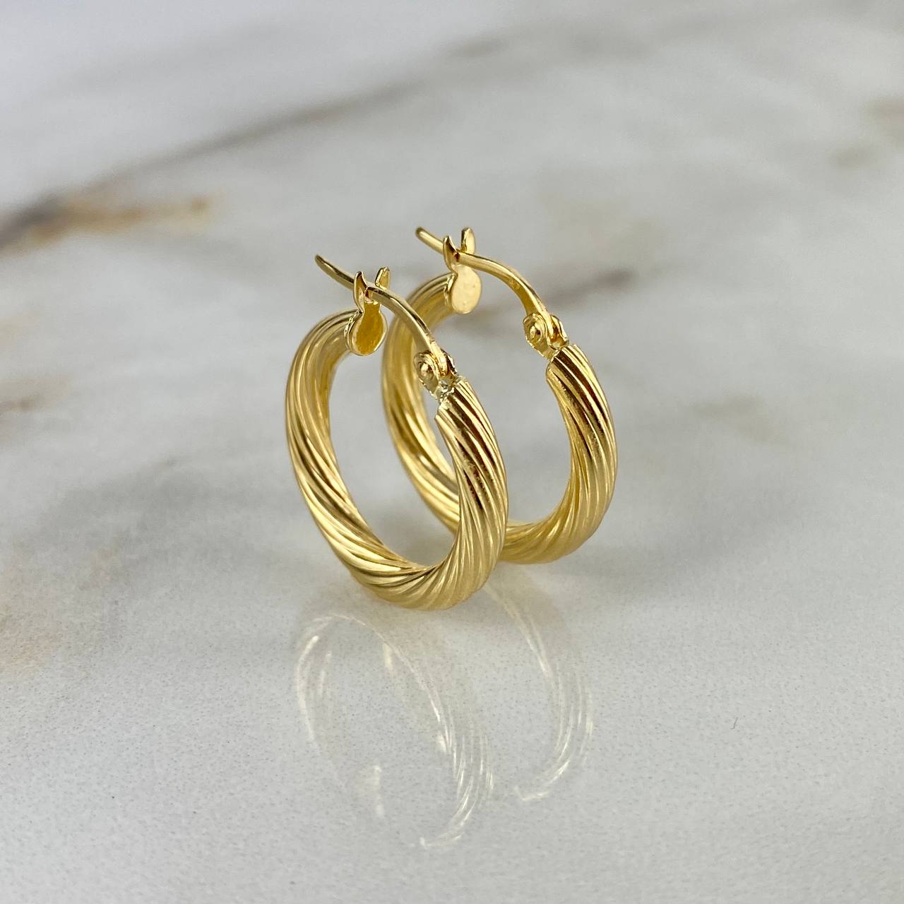 Candongas Sofi 2.25gr / 2cm / Espiral Oro Amarillo