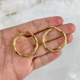 Candongas Mary 2.9gr / 3cm / Trenzadas Oro Amarillo*