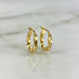Candongas Kari 1.55gr / 1.6cm / Entorchadas Oro Amarillo