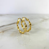 Candongas Nico 3.65gr / 2.9cm / Rayadas Entorchadas Oro Amarillo*
