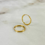 Candongas Aro Rayado 0.75gr / 1.5cm / Oro 18K *