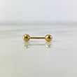 Piercing Ombligo Lineal 0.7gr / 1cm / 4.5mm Bolas Lisas Diamantadas Oro Amarillo (Joya)