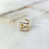 Piercing Garra Mariposa 1.7gr / 1.5cm / Circones Rosas Azules Oro Amarillo (Joya)