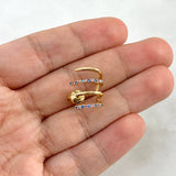 Piercing Garra Mariposa 1.7gr / 1.5cm / Circones Rosas Azules Oro Amarillo (Joya)
