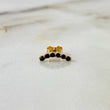 Piercing Arete Curvo 0.5gr / 1.2cm / Circones Negros Oro Amarillo (Joya)