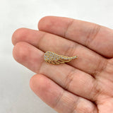 Piercing Simulador Ala Izquierda 1.25gr / 1.8cm / Circones Blancos Oro Amarillo (Joya)