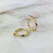 Candongas Deis 1.15gr / 1.6cm / Rayadas Entorchadas Oro Amarillo