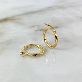 Candongas Deis 1.1gr / 1.5cm / Rayadas Entorchadas Oro Amarillo &