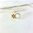 Piercing Aro Flor Simulador 0.95gr / 1cm / Circones Blancos Oro Amarillo (Joya)