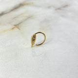 Piercing Aro Ala 0.7gr / 1cm / Circones Blancos Oro Amarillo (Joya)