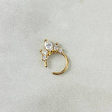 Piercing Aro Tiara Simulador 0.8gr / 1cm / Circones Blancos Oro Amarillo (Joya) ©