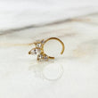 Piercing Aro Tiara Simulador 0.8gr / 1cm / Circones Blancos Oro Amarillo (Joya) ©