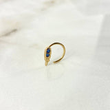 Piercing Aro Ala 0.7gr / 1cm / Circones Azules Oro Amarillo (Joya)