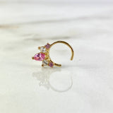Piercing Aro Tiara Simulador 0.8gr / 1cm / Circones Rosas Blancos Oro Amarillo (Joya) ©