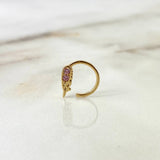 Piercing Aro Ala 0.7gr / 1cm / Circones Rosas Oro Amarillo (Joya)