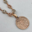 Dije San Benito  1.45gr / 2cm / Liso  Oro Rosa$