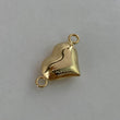 Herraje Corazon  0.55gr / 2cm / Soplado  Oro Amarillo $