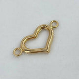 Herraje Silueta Corazon  1.2gr / 2cm / Liso  Oro Amarillo$