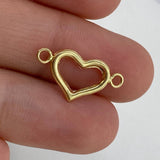 Herraje Silueta Corazon  1.2gr / 2cm / Liso  Oro Amarillo$
