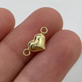 Herraje Corazon  0.25gr / 1.5cm / Soplado  Oro Amarillo $
