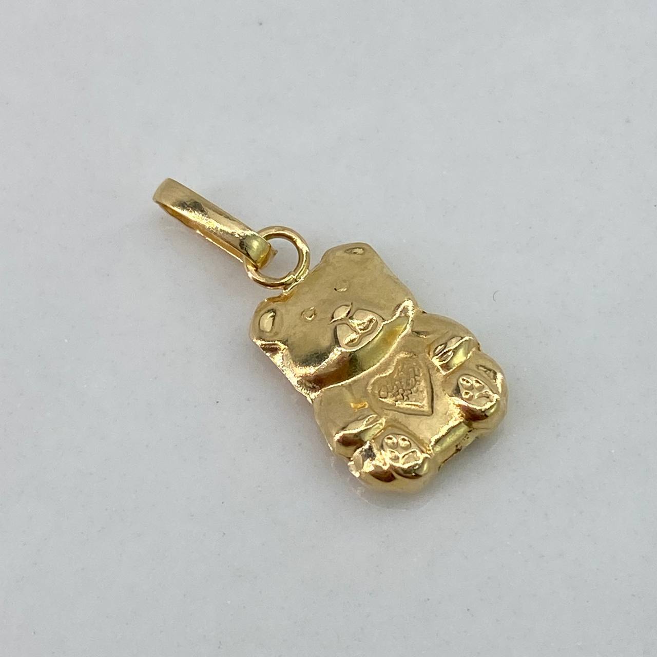 Dije Oso 0,55gr / 1,5cm / Liso Oro Amarillo$