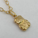 Dije Oso 0,55gr / 1,5cm / Liso Oro Amarillo$