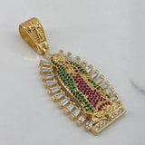 Dije Virgen de Guadalupe 12.1gr / 5cm / Circones Blancos Verdes Fucsia Oro Amarillo$