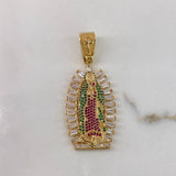 Dije Virgen de Guadalupe 12.1gr / 5cm / Circones Blancos Verdes Fucsia Oro Amarillo$