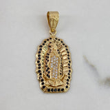 Dije Virgen de Guadalupe 5.25gr / 3.5cm / Circones Blancos Negros Oro Amarillo$