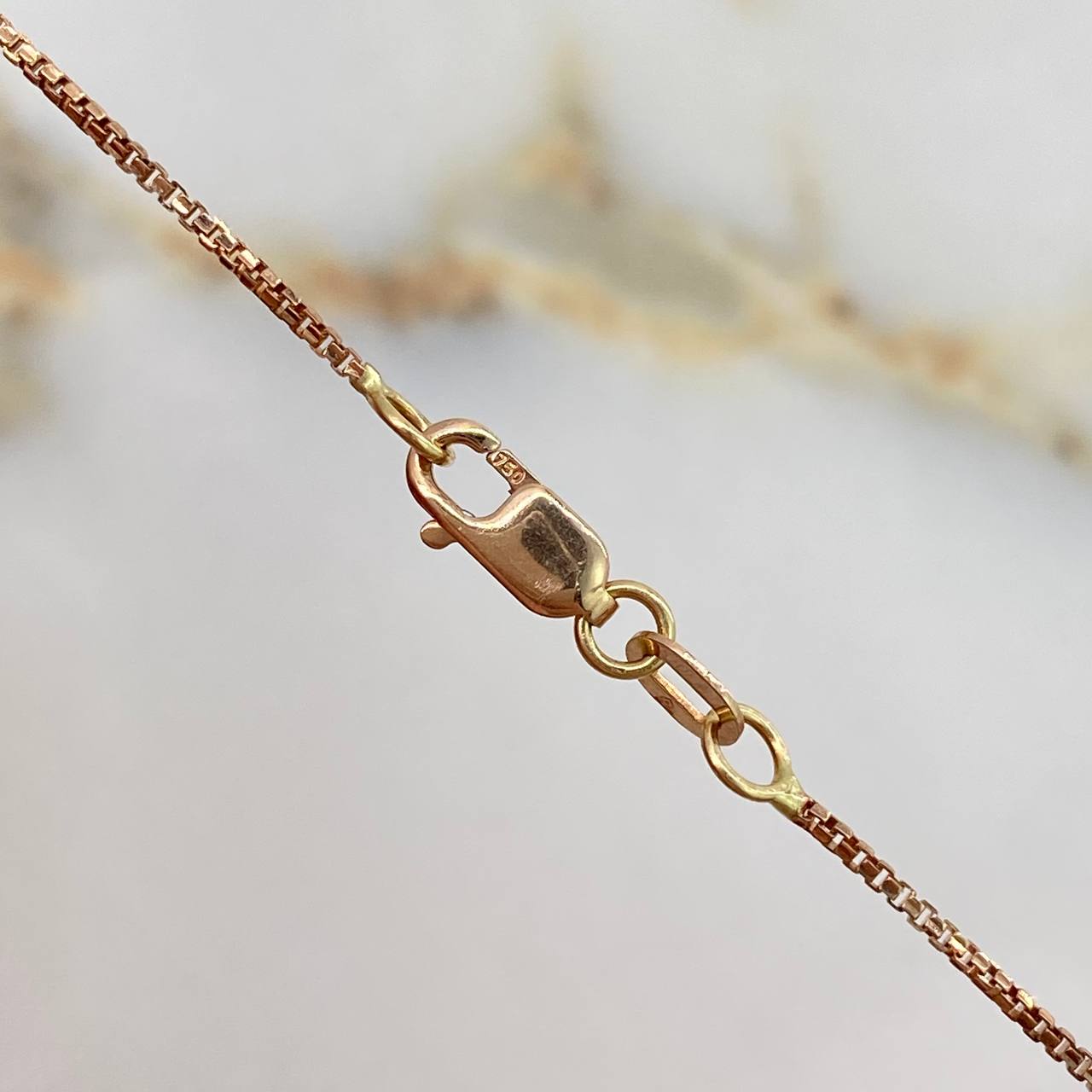 Cadena Veneciana  2.3gr / 40cm / 0.85mm Oro Rosa +3$
