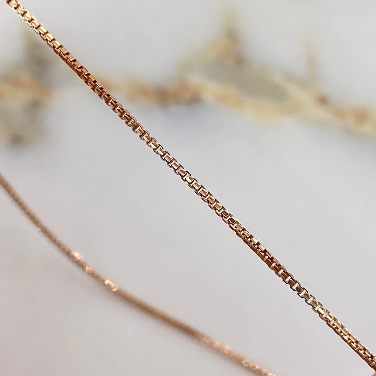 Cadena Veneciana  2.3gr / 40cm / 0.85mm Oro Rosa +3$
