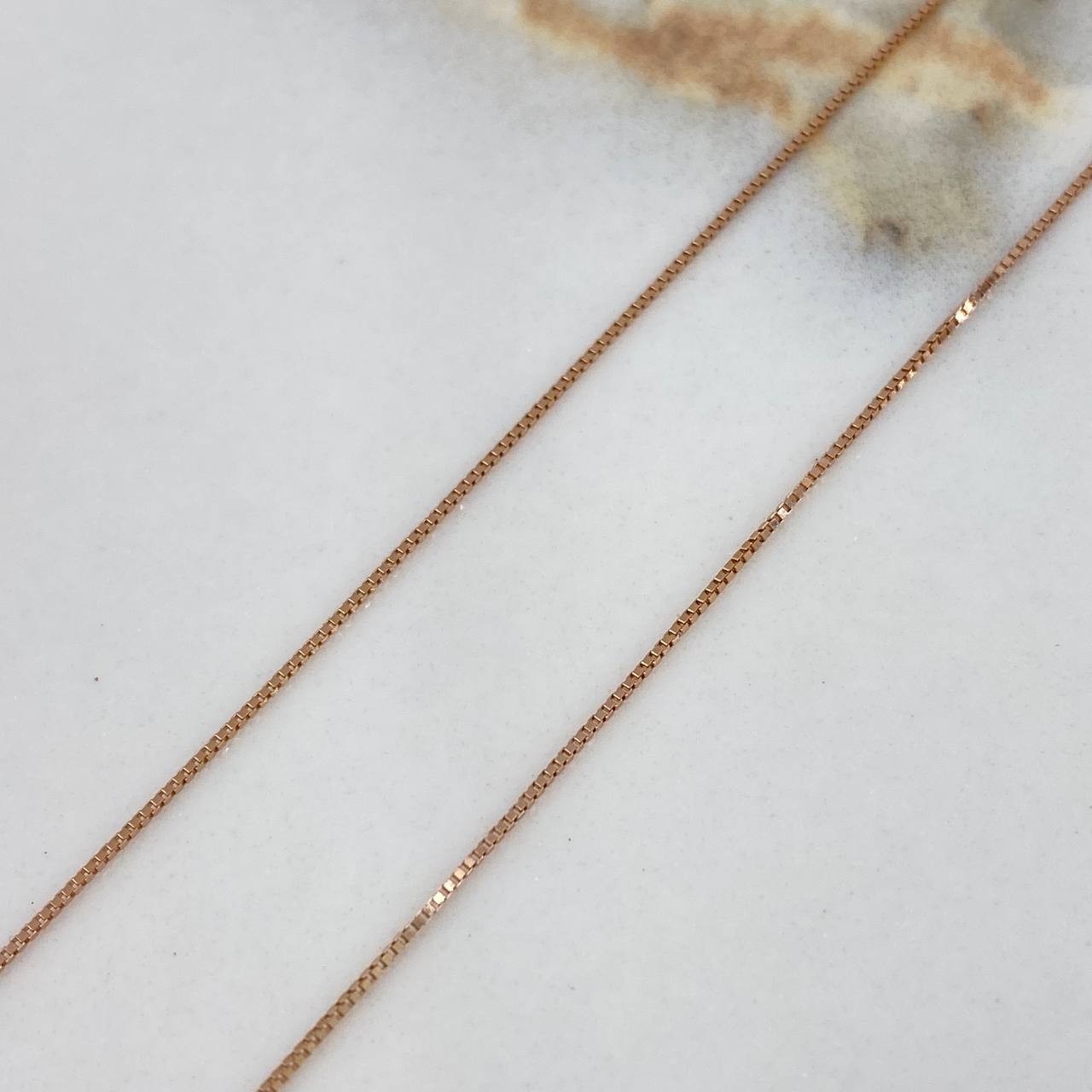Cadena Veneciana  2gr / 45cm / 0.7mm Oro Rosa +3$
