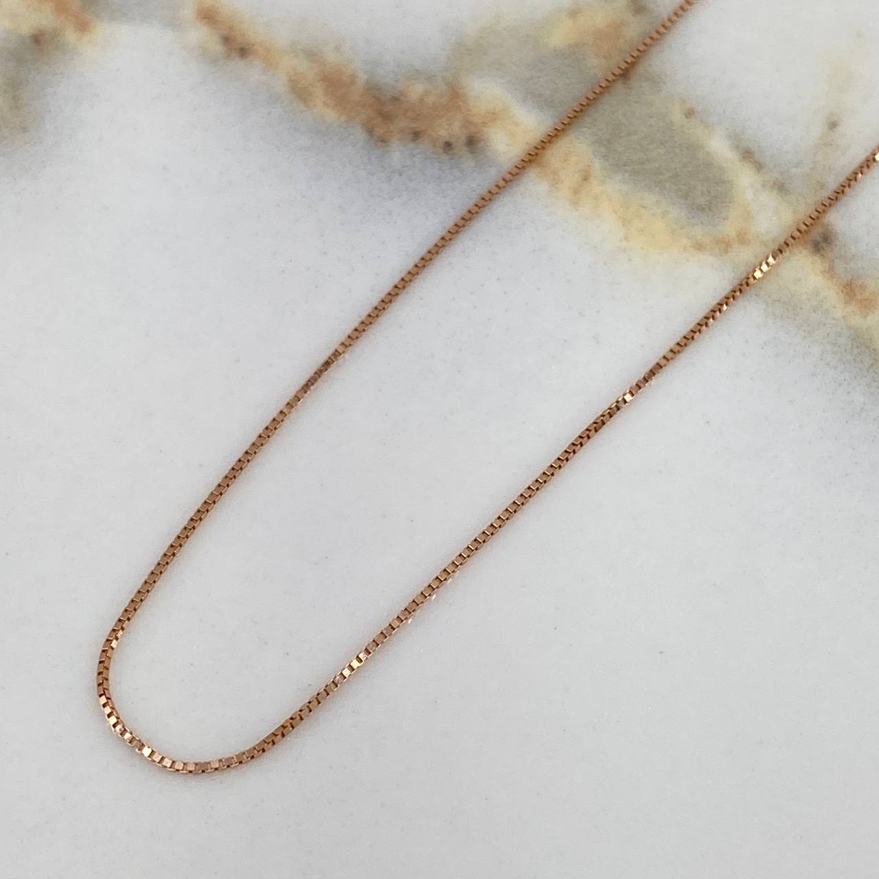 Cadena Veneciana  2gr / 45cm / 0.7mm Oro Rosa +3$