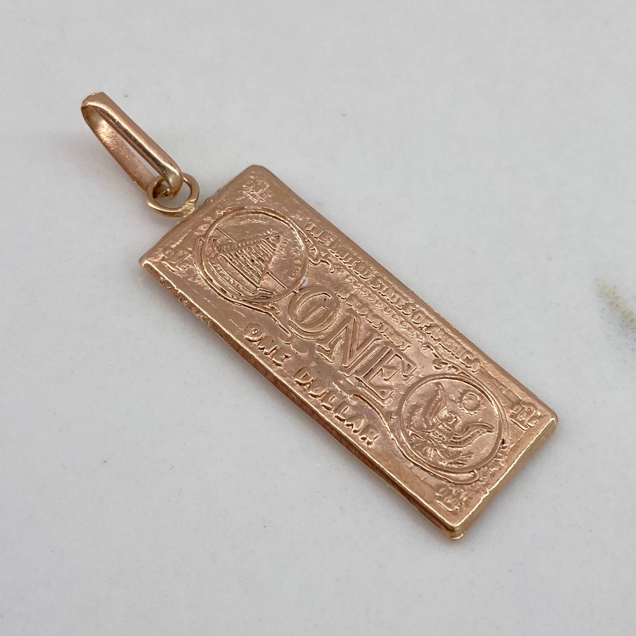 Dije Dollar  1.5gr / 3.5cm / Liso  Oro Rosa$