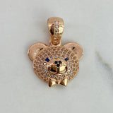 Dije Rostro Oso  3.9gr / 2.5cm / Circones Blancos Azules Oro Rosa$
