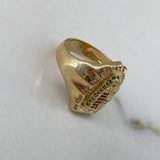 Anillo Virgen de Guadalupe 6.7gr / T8 / Circones Blancos Verdes Fucsia Oro Amarillo$