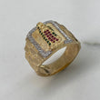 Anillo Virgen de Guadalupe 11.2gr / T9 3/4 / Circones Blancos Verdes Fucsia Dos Oros Amarillo Blanco$
