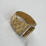 Anillo Virgen de Guadalupe 11.2gr / T9 3/4 / Circones Blancos Verdes Fucsia Dos Oros Amarillo Blanco$