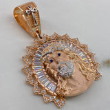 Dije Rostro de Cristo 18.15gr / 5cm / Circones Blancos Azules Oro Rosa$