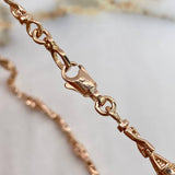 Cadena Dubai  33.75gr / 60cm / Dos Oros Blanco Rosa$